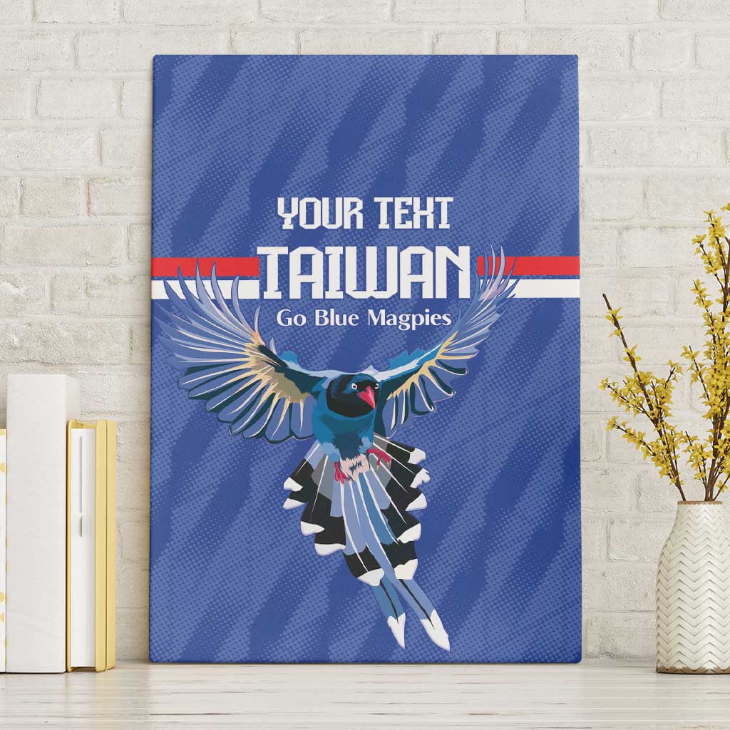 Custom Taiwan Football 2026 Canvas Wall Art Come On Blue Magpies