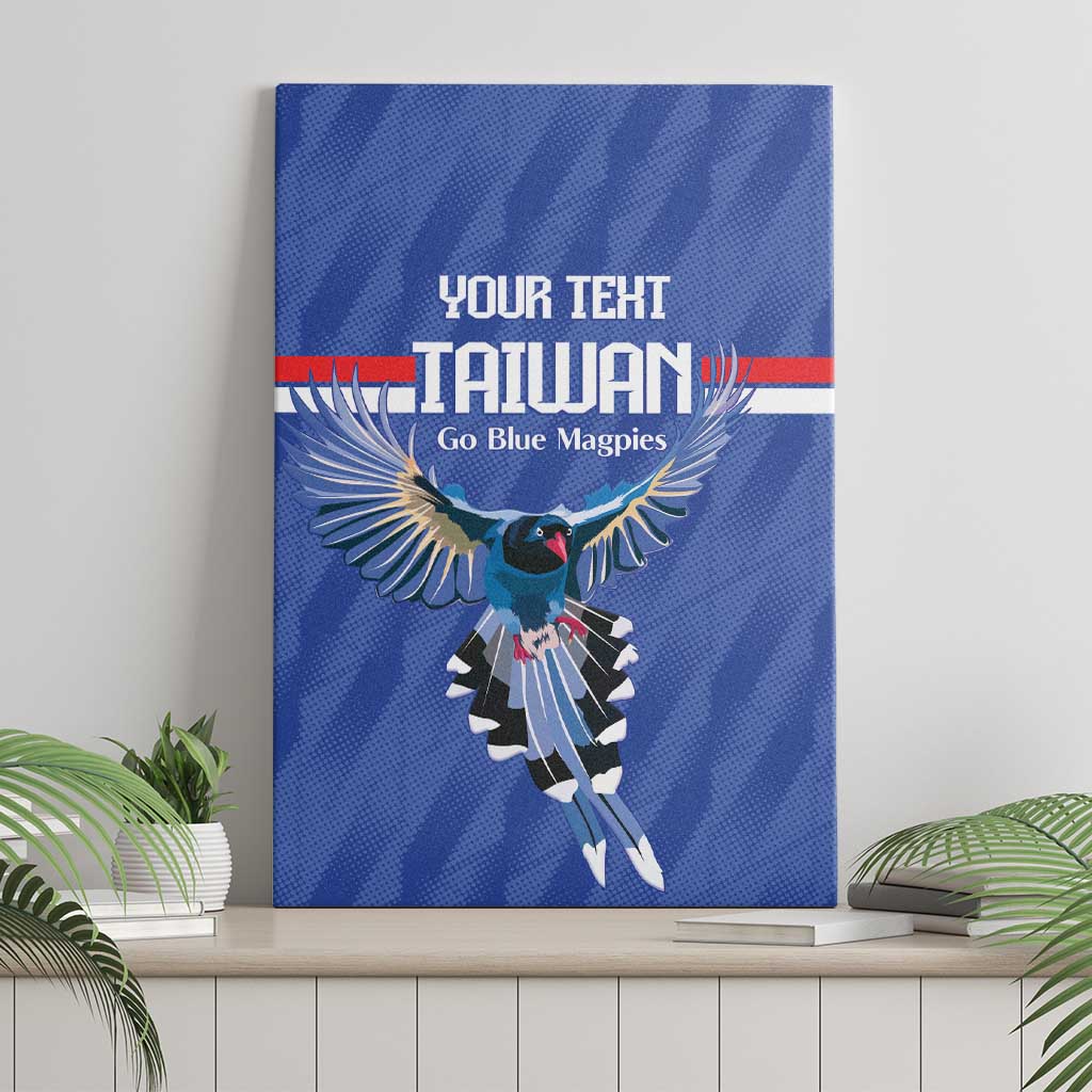 Custom Taiwan Football 2026 Canvas Wall Art Come On Blue Magpies