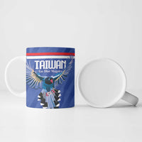 Custom Taiwan Football 2026 Ceramic Mug Come On Blue Magpies