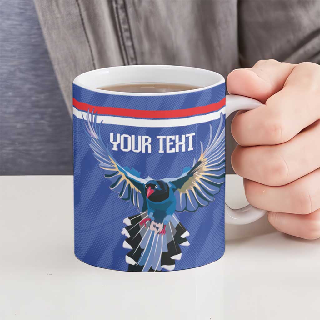 Custom Taiwan Football 2026 Ceramic Mug Come On Blue Magpies