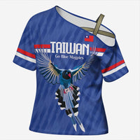 Custom Taiwan Football 2026 Cross Shoulder Shirt Come On Blue Magpies