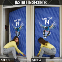 Custom Taiwan Football 2026 Door Cover Come On Blue Magpies
