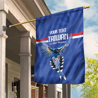 Custom Taiwan Football 2026 Garden Flag Come On Blue Magpies