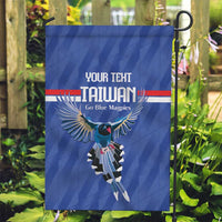 Custom Taiwan Football 2026 Garden Flag Come On Blue Magpies