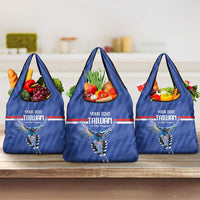 Custom Taiwan Football 2026 Grocery Bag Come On Blue Magpies