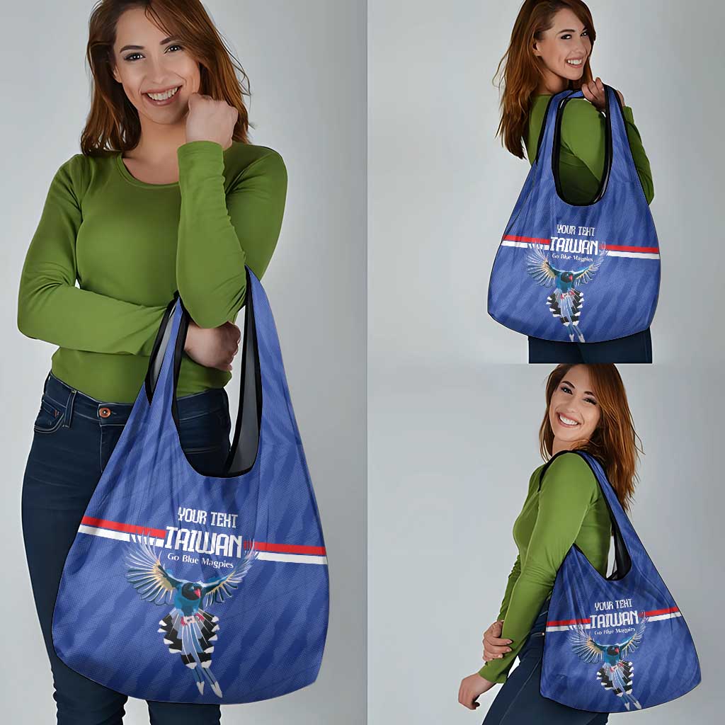 Custom Taiwan Football 2026 Grocery Bag Come On Blue Magpies