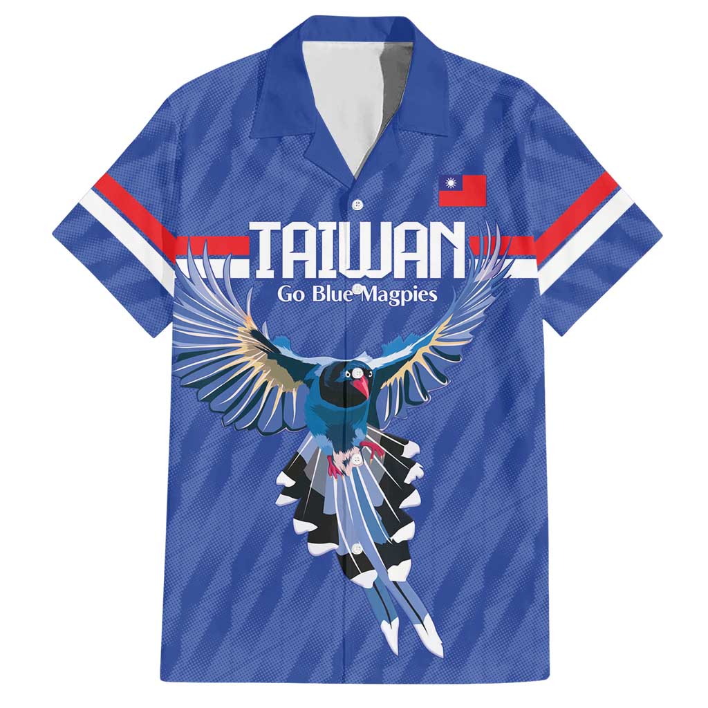 Custom Taiwan Football 2026 Hawaiian Shirt Come On Blue Magpies