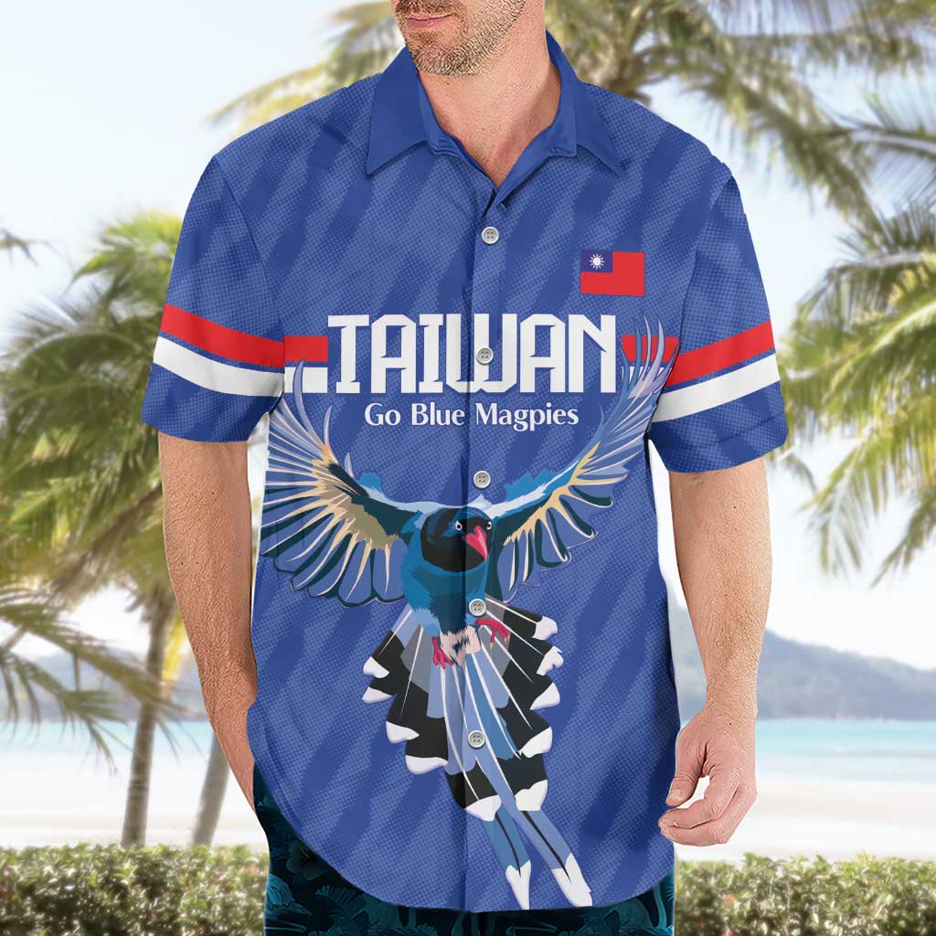 Custom Taiwan Football 2026 Hawaiian Shirt Come On Blue Magpies
