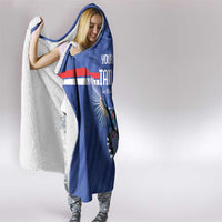 Custom Taiwan Football 2026 Hooded Blanket Come On Blue Magpies