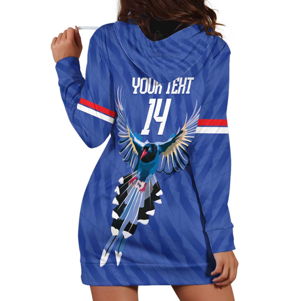 Custom Taiwan Football 2026 Hoodie Dress Come On Blue Magpies