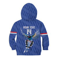 Custom Taiwan Football 2026 Kid Hoodie Come On Blue Magpies