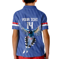 Custom Taiwan Football 2026 Kid Polo Shirt Come On Blue Magpies