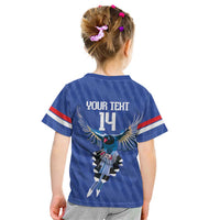 Custom Taiwan Football 2026 Kid T Shirt Come On Blue Magpies