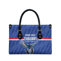 Custom Taiwan Football 2026 Leather Bag Come On Blue Magpies