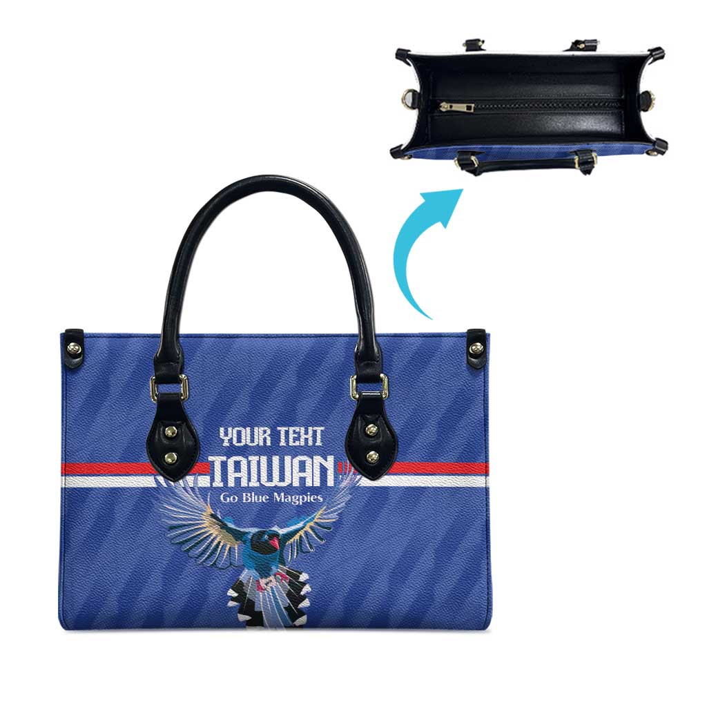 Custom Taiwan Football 2026 Leather Bag Come On Blue Magpies
