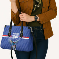 Custom Taiwan Football 2026 Leather Bag Come On Blue Magpies