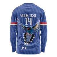 Custom Taiwan Football 2026 Long Sleeve Shirt Come On Blue Magpies