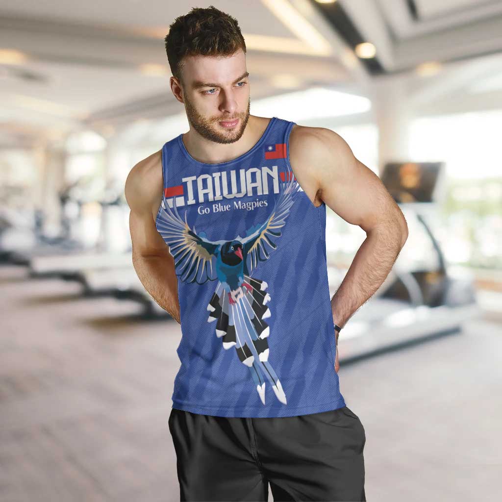 Custom Taiwan Football 2026 Men Tank Top Come On Blue Magpies