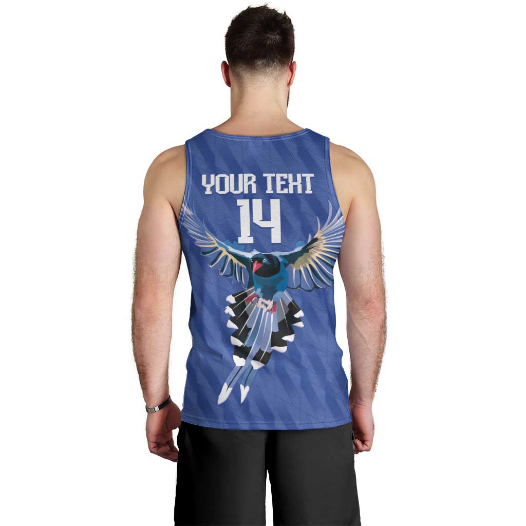 Custom Taiwan Football 2026 Men Tank Top Come On Blue Magpies