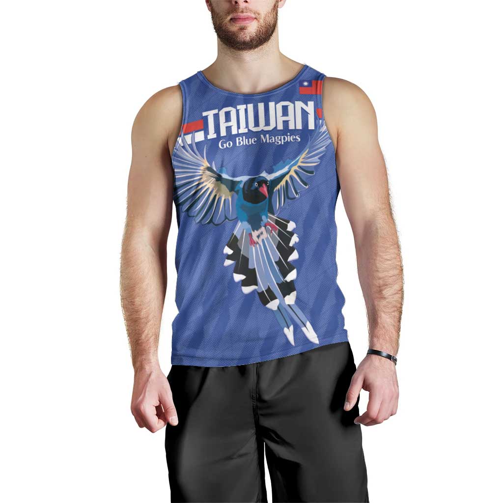 Custom Taiwan Football 2026 Men Tank Top Come On Blue Magpies