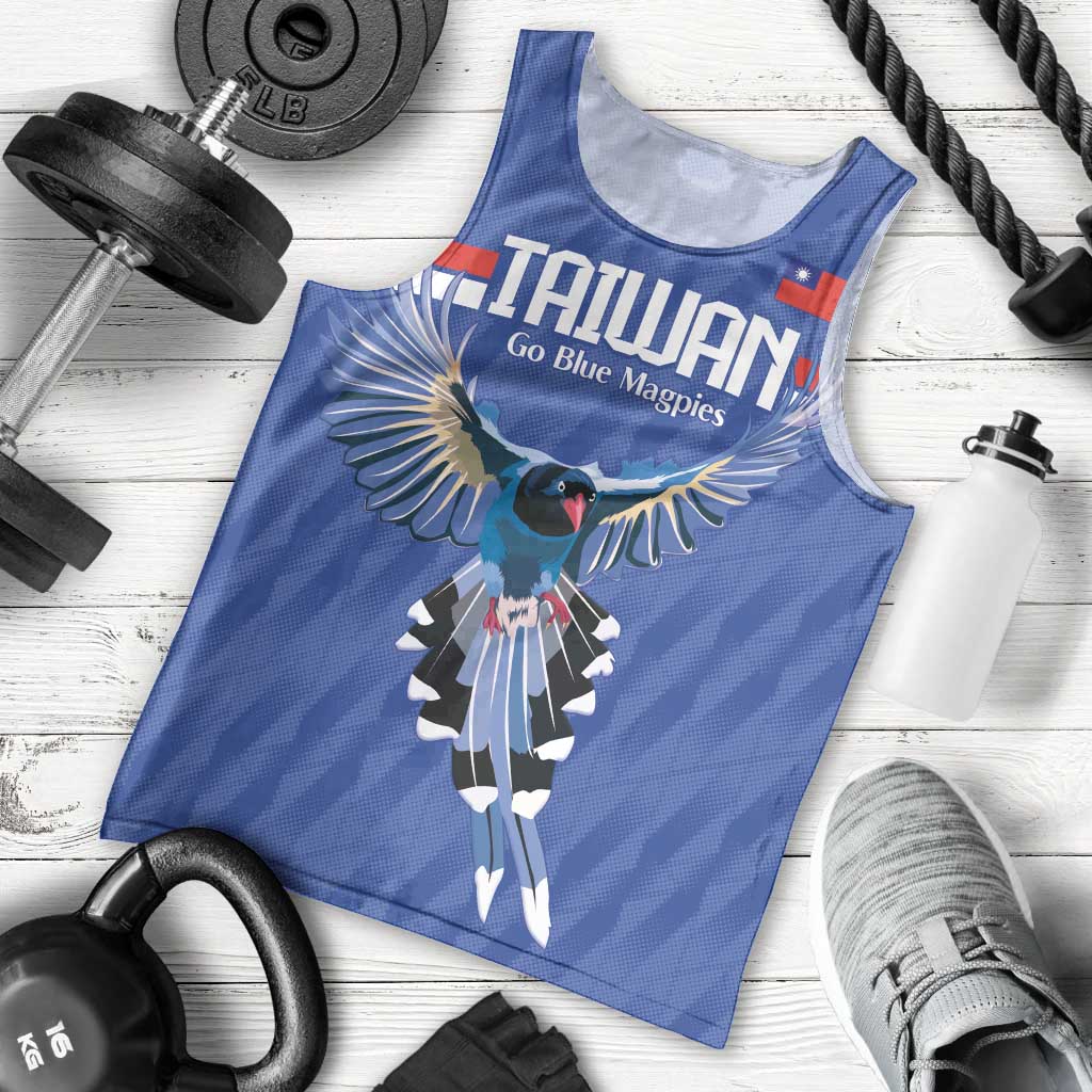 Custom Taiwan Football 2026 Men Tank Top Come On Blue Magpies