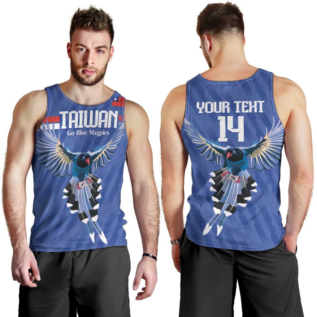 Custom Taiwan Football 2026 Men Tank Top Come On Blue Magpies