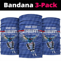 Custom Taiwan Football 2026 Neck Gaiter Come On Blue Magpies