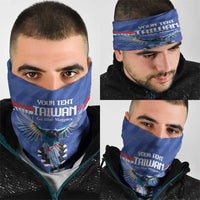 Custom Taiwan Football 2026 Neck Gaiter Come On Blue Magpies