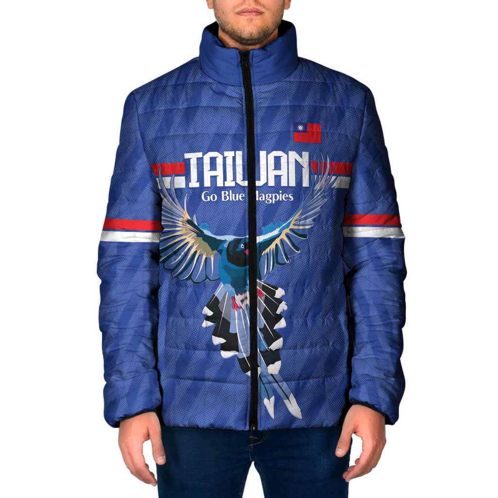 Custom Taiwan Football 2026 Padded Jacket Come On Blue Magpies