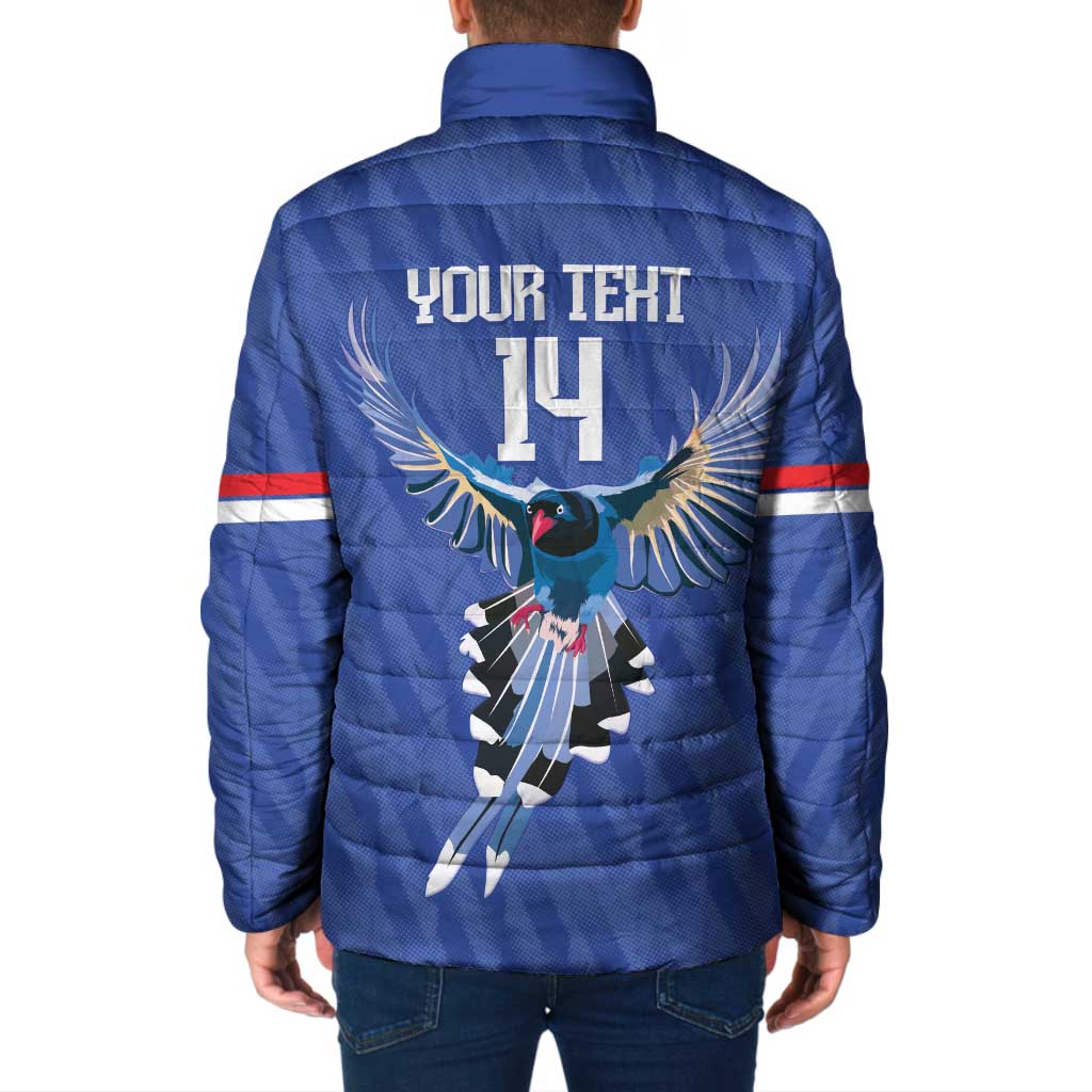 Custom Taiwan Football 2026 Padded Jacket Come On Blue Magpies