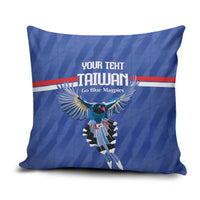 Custom Taiwan Football 2026 Pillow Cover Come On Blue Magpies