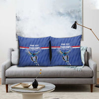 Custom Taiwan Football 2026 Pillow Cover Come On Blue Magpies