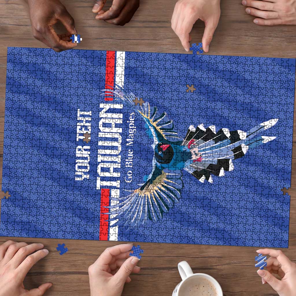 Custom Taiwan Football 2026 Puzzle Come On Blue Magpies