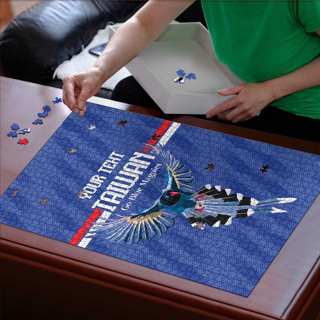 Custom Taiwan Football 2026 Puzzle Come On Blue Magpies