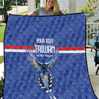 Custom Taiwan Football 2026 Quilt Come On Blue Magpies