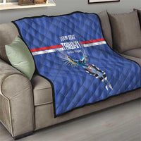 Custom Taiwan Football 2026 Quilt Come On Blue Magpies