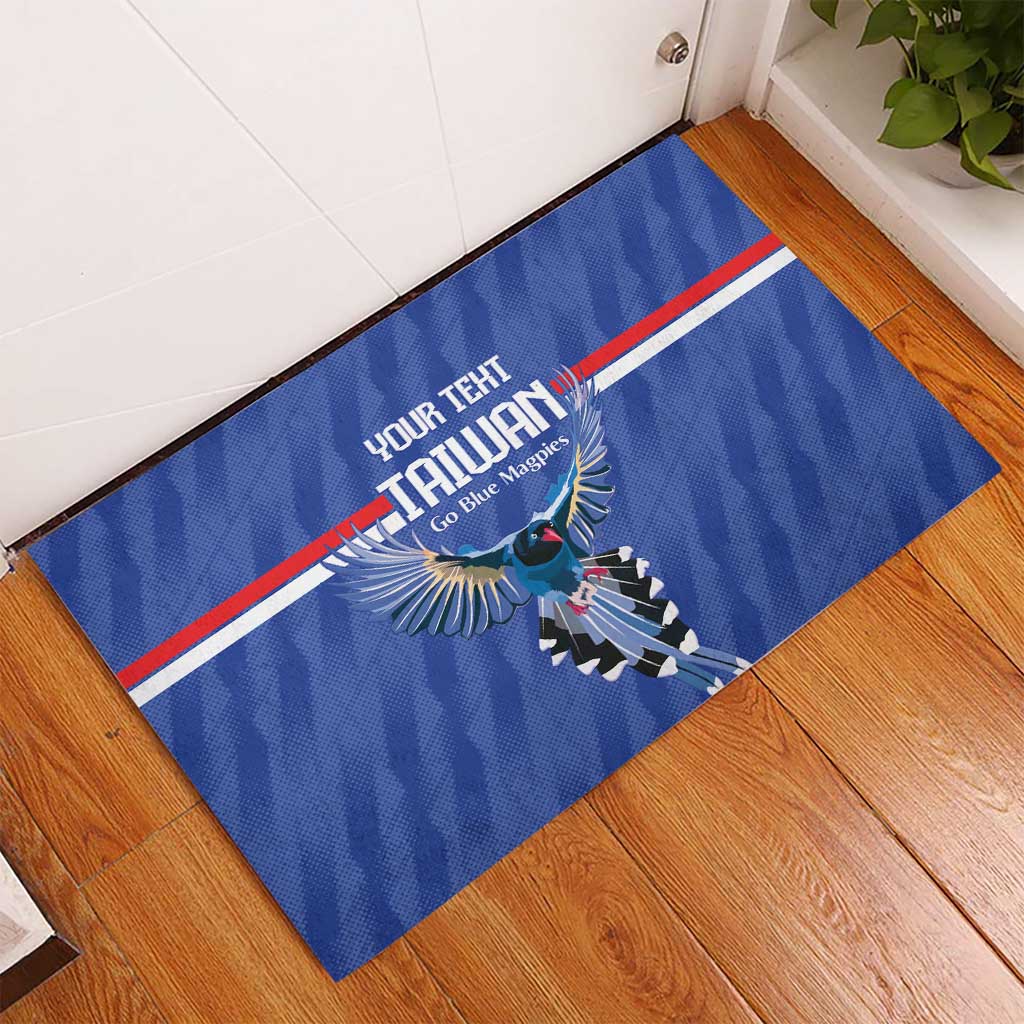 Custom Taiwan Football 2026 Rubber Doormat Come On Blue Magpies