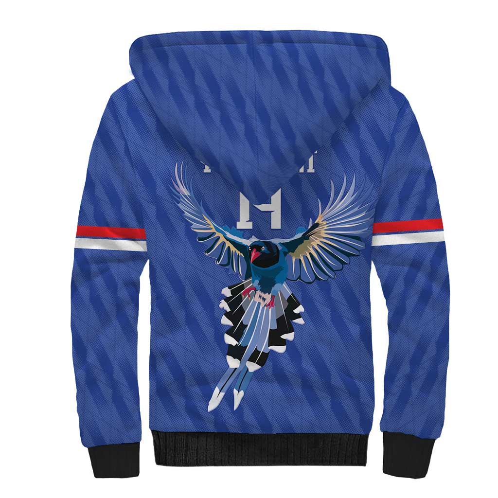 Custom Taiwan Football 2026 Sherpa Hoodie Come On Blue Magpies