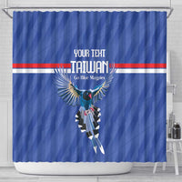 Custom Taiwan Football 2026 Shower Curtain Come On Blue Magpies