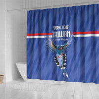 Custom Taiwan Football 2026 Shower Curtain Come On Blue Magpies