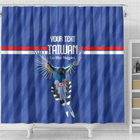 Custom Taiwan Football 2026 Shower Curtain Come On Blue Magpies