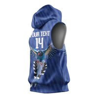 Custom Taiwan Football 2026 Sleeveless Hoodie Come On Blue Magpies