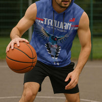 Custom Taiwan Football 2026 Sleeveless Hoodie Come On Blue Magpies