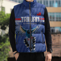 Custom Taiwan Football 2026 Sleeveless Puffer Jacket Come On Blue Magpies