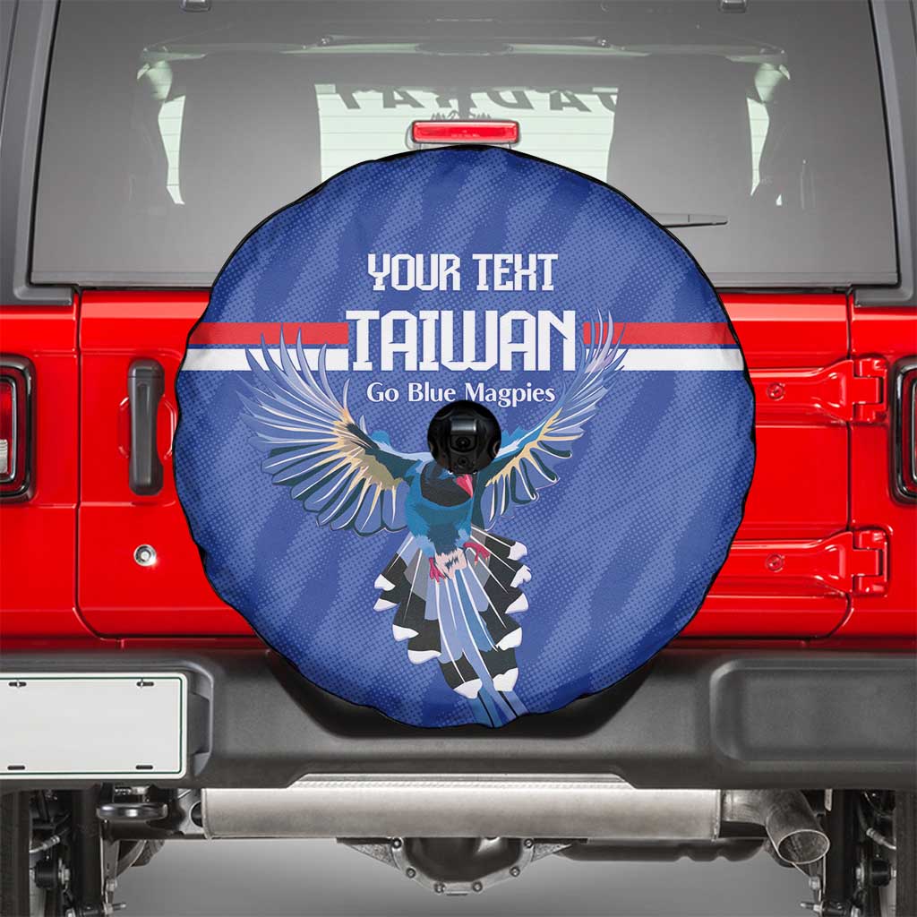 Custom Taiwan Football 2026 Spare Tire Cover Come On Blue Magpies
