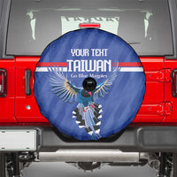 Custom Taiwan Football 2026 Spare Tire Cover Come On Blue Magpies