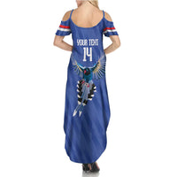Custom Taiwan Football 2026 Summer Maxi Dress Come On Blue Magpies