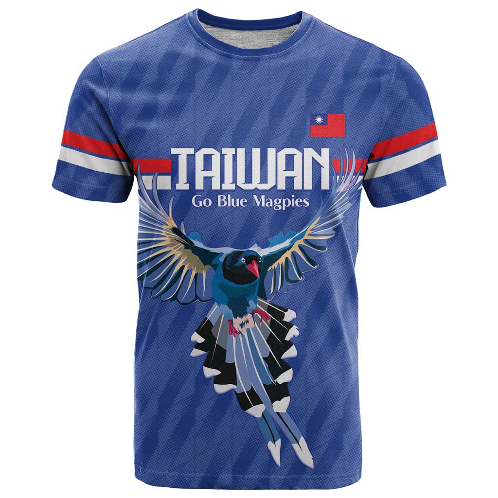 Custom Taiwan Football 2026 T Shirt Come On Blue Magpies