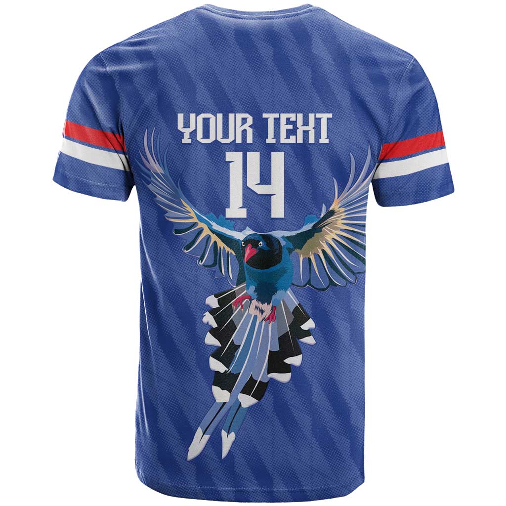 Custom Taiwan Football 2026 T Shirt Come On Blue Magpies
