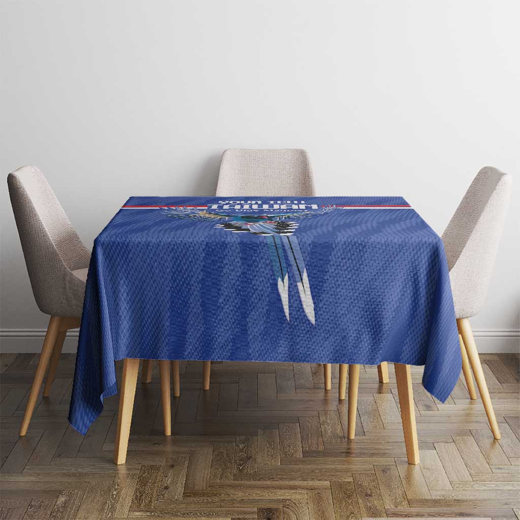 Custom Taiwan Football 2026 Tablecloth Come On Blue Magpies